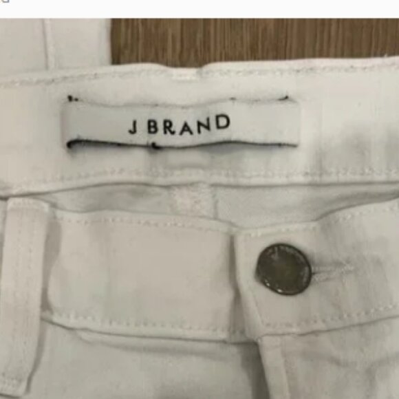 J BRAND White Cropped Distressed Ripped Jeans Size 28 - Picture 6 of 6